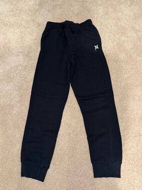 Hurley Black Kids Joggers with Small Logo